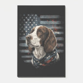 Springer Spaniel Hond Amerikaanse Vlag Post-it® Notes (Voorkant)