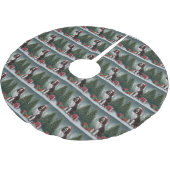 Springer Spaniel hond in de sneeuw Kerstmis Kerstboom Rok (Gekanteld)