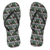 Springer Spaniël Hond in Sneeuw Kerstmis Teenslippers (Voetbed)