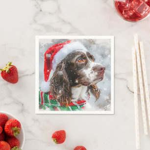 Springer Spaniel Hond Kerst Feestelijk Servet