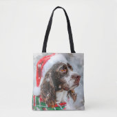 Springer Spaniel Hond Kerstfeest Draagtas (Voorkant)