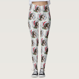 Springer Spaniel Hond Kerstfeest Leggings