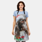 Springer Spaniel Hond Kerstfeest Schort (Gedragen)