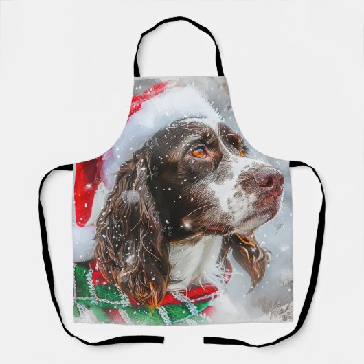 Springer Spaniel Hond Kerstfeest Schort (Voorkant)