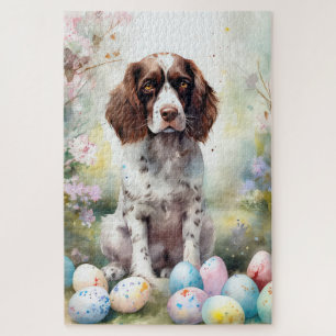 Springer Spaniel hond met Pasen Eieren Vakantie Legpuzzel