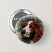 Springer Spaniel Hondenkunst Ronde Button 5,7 Cm (Voorkant /achterkant)