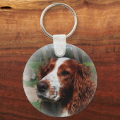 Springer Spaniel Hondenkunst Sleutelhanger (Voorkant)