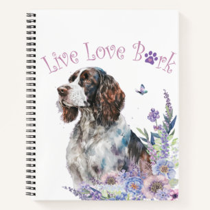 Springer Spaniel Hondenmoeder Bloemstuk Notitieboek