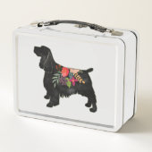 Springer Spaniel Hondenras Bohemian Floral (Achterkant)