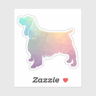 Springer Spaniel Hondenras Geo Silhouette Pastel Sticker
