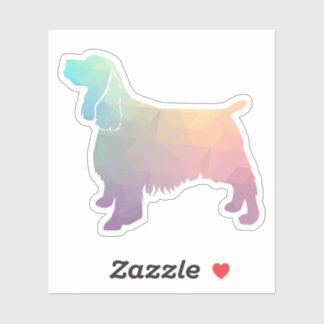 Springer Spaniel Hondenras Geo Silhouette Pastel Sticker