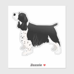 Springer Spaniel Hondenras Side Uitzicht Silhouett Sticker