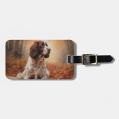Springer Spaniël in Herfstbladeren Herfst Inspire Bagagelabel (Voorkant horizontaal)