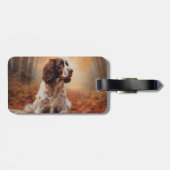 Springer Spaniël in Herfstbladeren Herfst Inspire Bagagelabel (Achterkant horizontaal)