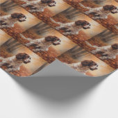 Springer Spaniël in Herfstbladeren Herfst Inspire Cadeaupapier (Hoek)