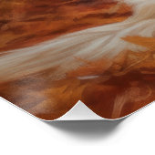 Springer Spaniel in herfstbladeren val inspireert  Perfect Poster (Hoek)