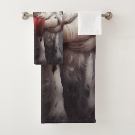 Springer Spaniël Kerstman Feestelijke Kerstmis Bad Handdoek (Insitu)