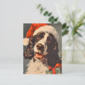 Springer Spaniel Kerstmis Briefkaart (Staand voorkant)