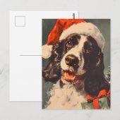 Springer Spaniel Kerstmis Briefkaart (Voorkant / Achterkant)