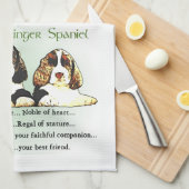Springer Spaniel-Puppies Theedoek (Quarter Fold)