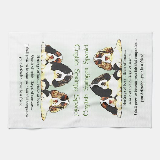 Springer Spaniel-Puppies Theedoek (Horizontaal)