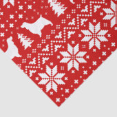 Springer Spaniel Silhouettes kerstpatroonrood Tissuepapier (Detail)