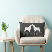 Springer Spaniel Silhouettes met hart en tekst Kussen (Stoel)