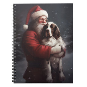 Springer Spaniel Sinterklaas Feestelijke Kerstmis Notitieboek