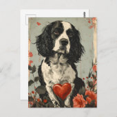 Springer Spaniel Valentijnsdag Briefkaart (Voorkant / Achterkant)