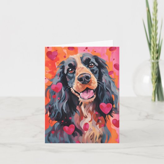 Springer Spaniel Valentijnsdag Kaart (Voorkant)