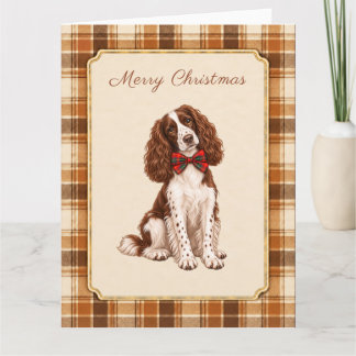Springer Spaniel Winter Kerstmis Kaart