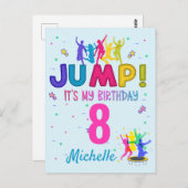 Springfeest Het is mijn verjaardag Trampoline Stui Briefkaart (Voorkant / Achterkant)