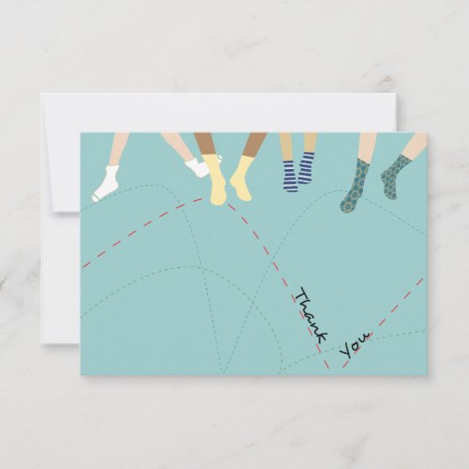 Springfeest Platte Dank Je Bedankkaart (Voorkant)