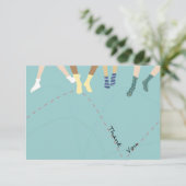 Springfeest Platte Dank Je Bedankkaart (Staand voorkant)