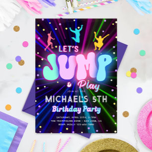 Springfeest uitnodiging Trampoline feest