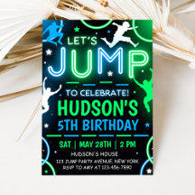 Springfeest Uitnodiging Trampoline Verjaardag
