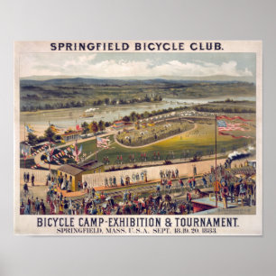 Springfield Bicycle Club Poster vintage Art