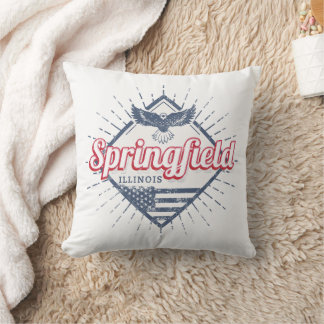 Springfield City Illinois Verenigde Staten Retro V Kussen