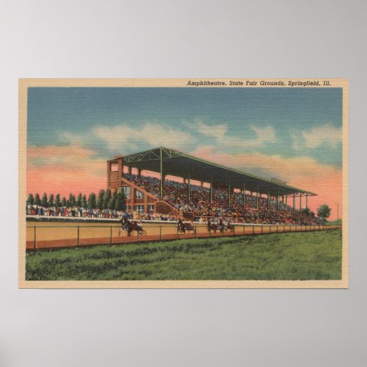 Springfield, IL - State Fair Grounds Horse Poster (Voorkant)