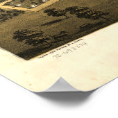 Springfield Illinois 1867 Antiek Panoramic Map Poster (Hoek)