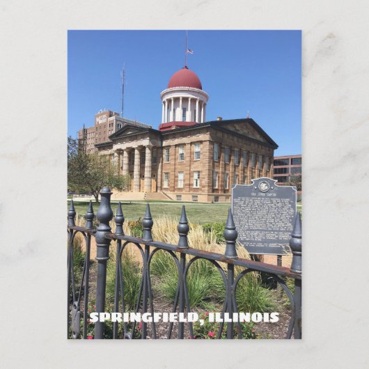 Springfield, Illinois Old State Capitol Briefkaart (Voorkant)