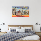 Springfield, Massachusetts - Grote letter Canvas Afdruk (Insitu (Slaapkamer))