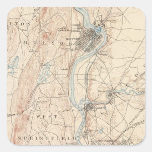 Springfield, Massachusetts Vierkante Sticker