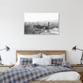 Springfield, OF Uitzicht van de stad en knollen Canvas Afdruk (Insitu (Slaapkamer))