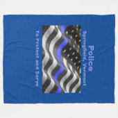 Springfield, Vermont. Police Fleece Deken (Voorkant (Horizontaal))