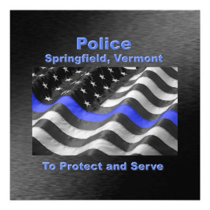 Springfield, Vermont. Police Foto Afdruk