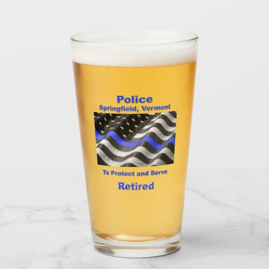 Springfield, Vermont. Police Glas (Voorkant gevuld)