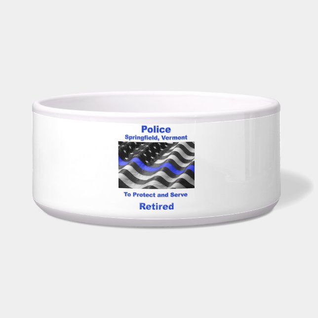 Springfield, Vermont. Police Voerbakje (Voorkant)