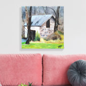 Springhouse - Gettysburg, PA Canvas Afdruk (Insitu (Woonkamer))