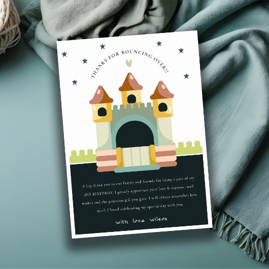 Springkasteel Pastel Jumping Castle Spring & Speel Bedankkaart